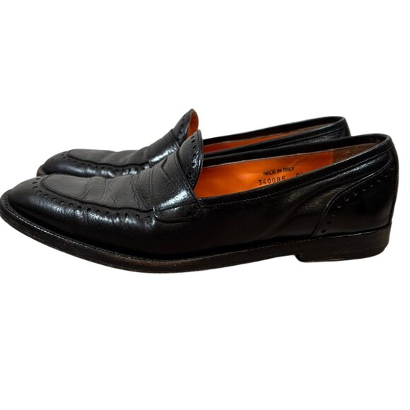 Martin Dingman Black Slip On Leather Loafer Dress Shoes - Picture 7 of 9